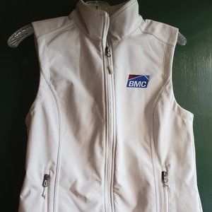Port Authority White Vest Soft Shell Fleece with BMC logo - Medium